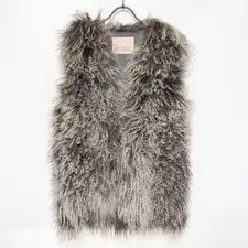 KARL DONOGHUE Fur Vest M Size Long Wool