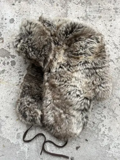 90s Japanese Fur Faux Fuzzy Trapper Mohair Ushanka Hat Y2K