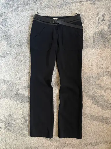 Prada FW2002 wool & leather pants