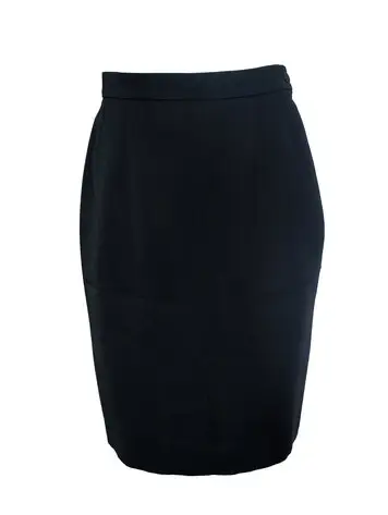 Yves Saint Laurent, black vintage midi skirt