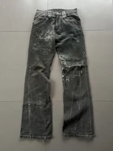 JAPANESE BERNINGS SHO FLARE PANTS POEM GOTHIC DENIM VKEI