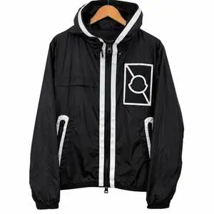 32『美品・名作コラボ』 MONCLER モンクレール クレイググリーン コラボ リフレクター ロゴ ナイロン ジャケット ブルゾン 3 Lサイズ 黒