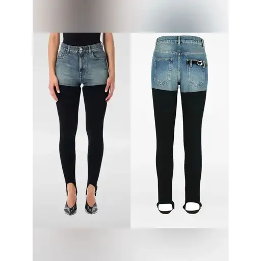 COPERNI Hybrid denim stirrup trousers