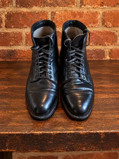 Alden 4065 Cap Toe Boot in Black Shell Cordovan - 8.5