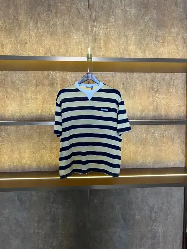 Prada Striped Short Sleeve Shirt 38 NWT