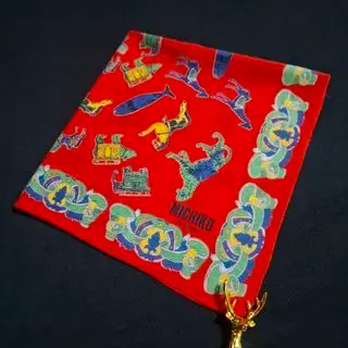 Saputangan Michiko Koshino Animal Series Original Vintage Handkerchief