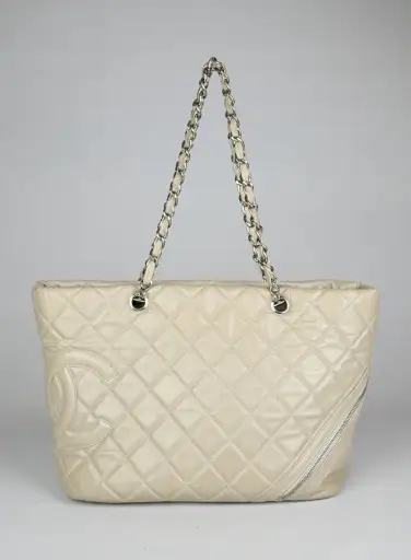 Chanel Shopper Cambon Tote Pelle Burro