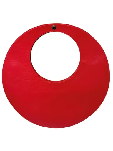 90's Moschino Jeans Red Large Patent Leather Circle Bag