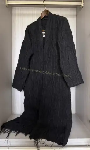 Uma Wang early cashmere‑mohair robe coat YYYY17/2610