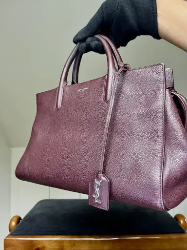 YVES SAINT LAURENT  Cabas RIVE GAUCHE Burgundy