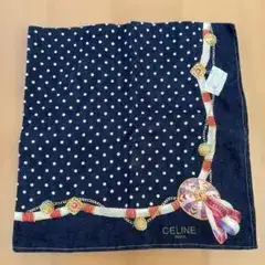 CELINE ハンカチ ネイビー