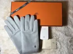 新品未使用 HERMES エルメス レザーカシミヤ グローブ 手袋