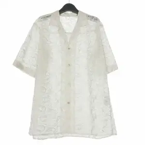 サルバム sulvam 19SS レース シースルーシャツ 半袖 M グリーン 緑 SJ-B10-800 メンズ