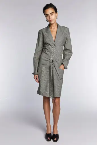 Alaïa Double Breasted Checked Dress A/W 1988