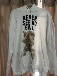 NEVER SEE NO EVIL テディベア パーカー