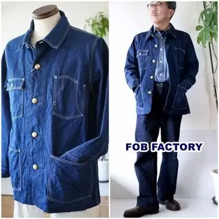 FOB エフオービー　 デニムチョアジャケット カバーオール F2455　M エフオービーファクトリー(FOB FACTORY)のメンズのジャケット/アウター(カバーオール)の商品詳細ページへのリンク