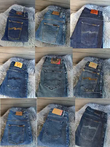 8 Nudie jeans+1 par Jacob Cohen jean+1 par Acne studios jeans