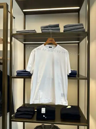 Zegna Men's White Cotton T-Shirt