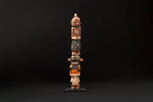A figural group with an Ogre and a Clown Hopi, circa 1900-1910