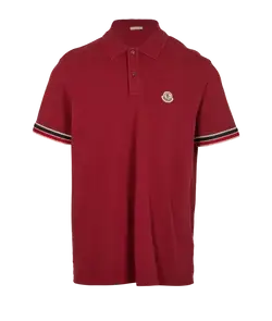 Moncler Polo T-Shirt, Mens, Cotton, Red, Sz XXL, 2*