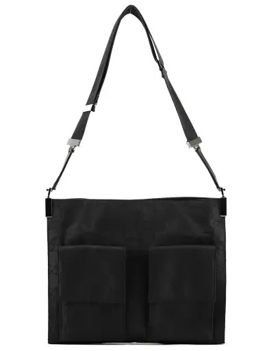 001 3283 Black GG Nylon Multi-Pocket Shoulder Bag