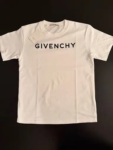 Givenchy T-skjorte M hvit herre bomull