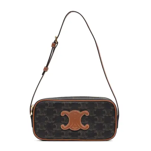 Triomphe East-West Shoulder Bag Triomphe Coated Canvas