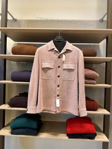 Zegna Pink Men's Shirt Coat
