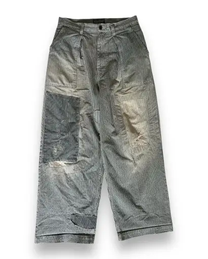 kapital baggy hickory striped denim