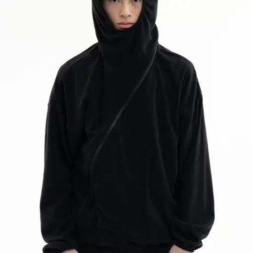 PAF 4.0  Center Black asymmetrical hoodie 
#asymmetrical #postarchivefaction #avantgarde #streetwear #hoodie