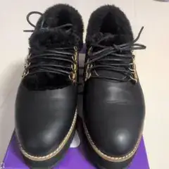 miista レザー ファー ローファー ブラック 38