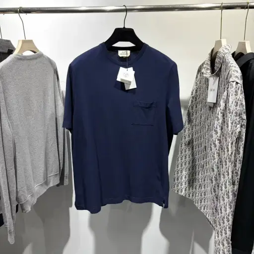 Hermes XXXL H Logo Embroidered Tee Chest Pocket