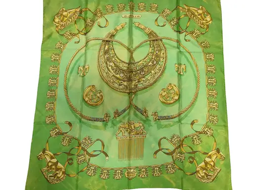 Hermes Carré 90 Silk Scarf Light Green 
 