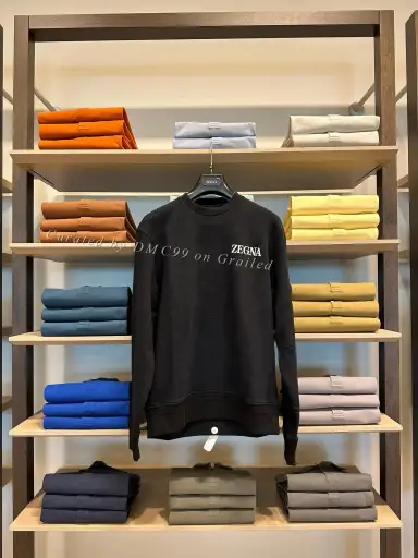 Zegna Black Men’s Crewneck Sweatshirt