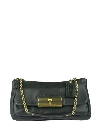 Coach Dark Green Leather Kristin Willow Shoulder Bag