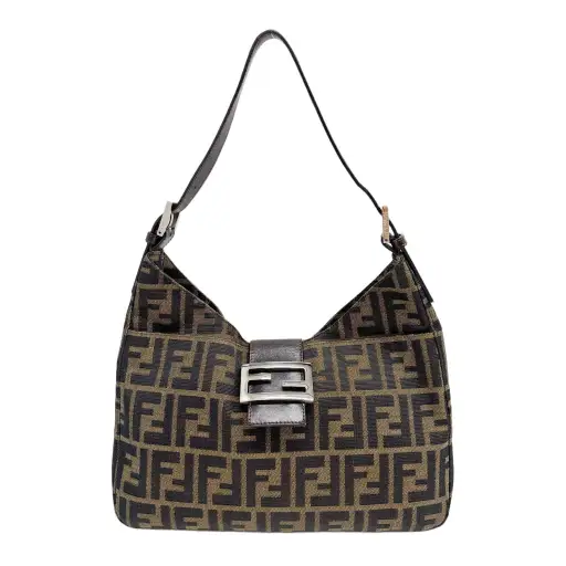 Brown Zucca Canvas Shoulder Bag