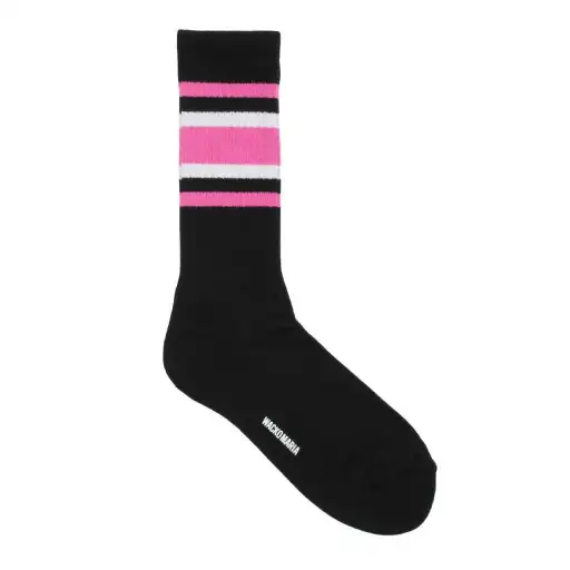 SKATER SOCKS ( TYPE-1 ) #BLACK-PINK [26FW-WMA-SO01]