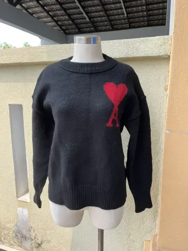AMI Paris Red ADC Sweater