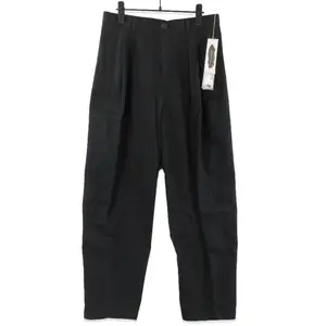 未使用 individual sentiments インディビジュアルセンチメンツ ワイドテーパードタックパンツ PA95-MC14 ブラック 黒 2 71016852
