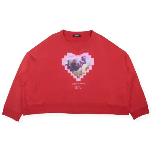 Undercover The Seventh Sense Digital Heart Oversized Crewneck – SS19