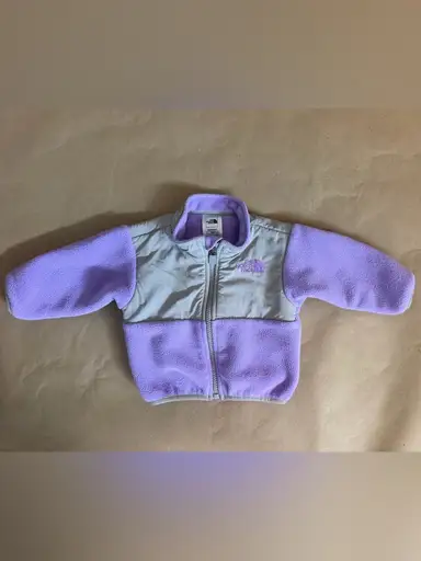 The North Face Baby Fleece Jacket 3-6M Lavender Purple Gray Full Zip