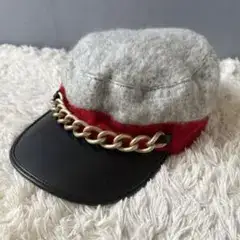 MILKBOY ミルクボーイ ゴールドチェーン ウール キャップ 帽子 パンク