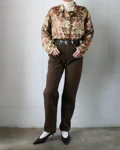 VERSACE CLASSIC V2 brown denim pants