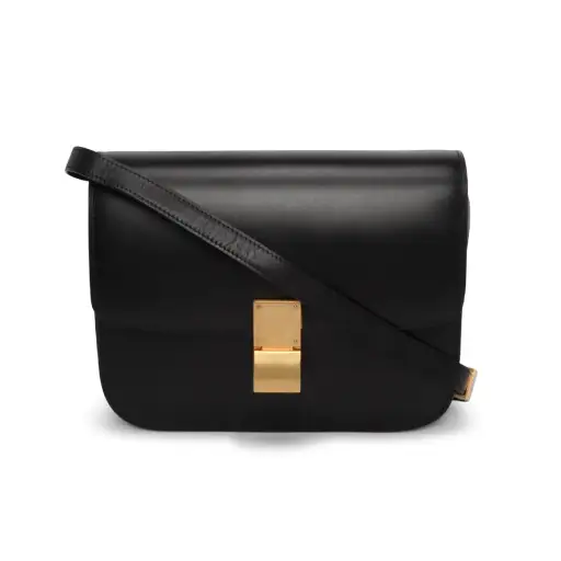Celine Black Box Calf Classic Box Bag
