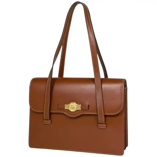 Christian Dior Brown Leather Shoulder Bag (Pre-Owned)