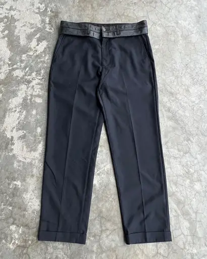 Mihara Yasuhiro SS2013 Leather Cumberbund Trousers