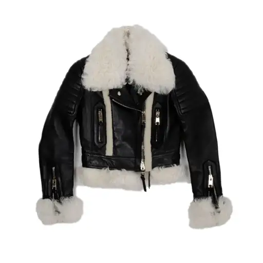 Women's Shearling Rider Jacket Size