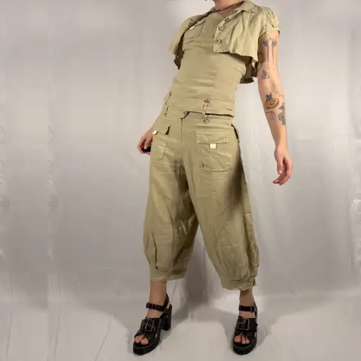 Y2K Vintage Cop Copine 3-Piece Linen Set — Archival Co-Ord