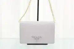 中古 PRADA プラダ ミニ サフィアーノ クロス ショルダーバッグ 1bp018