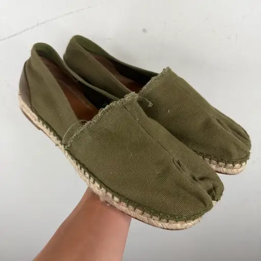 Margiela Canvas Espadrilles Tabi Slip On Shoes